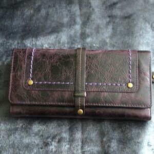 Elegant Purple Genuine Leather Women's Wallet